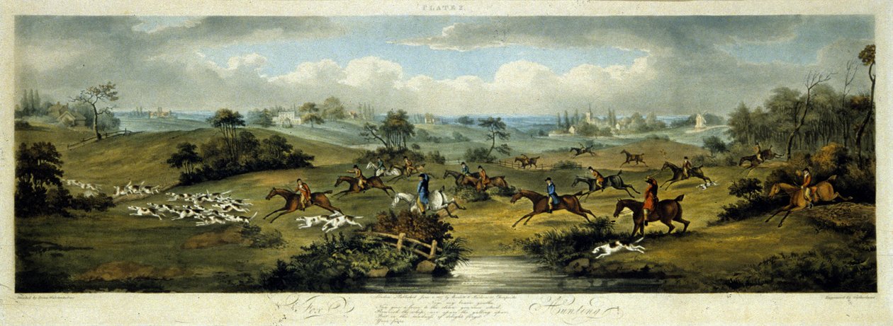 Caza de Zorros, lámina 2 de Dean Snr. (after) Wolstenholme