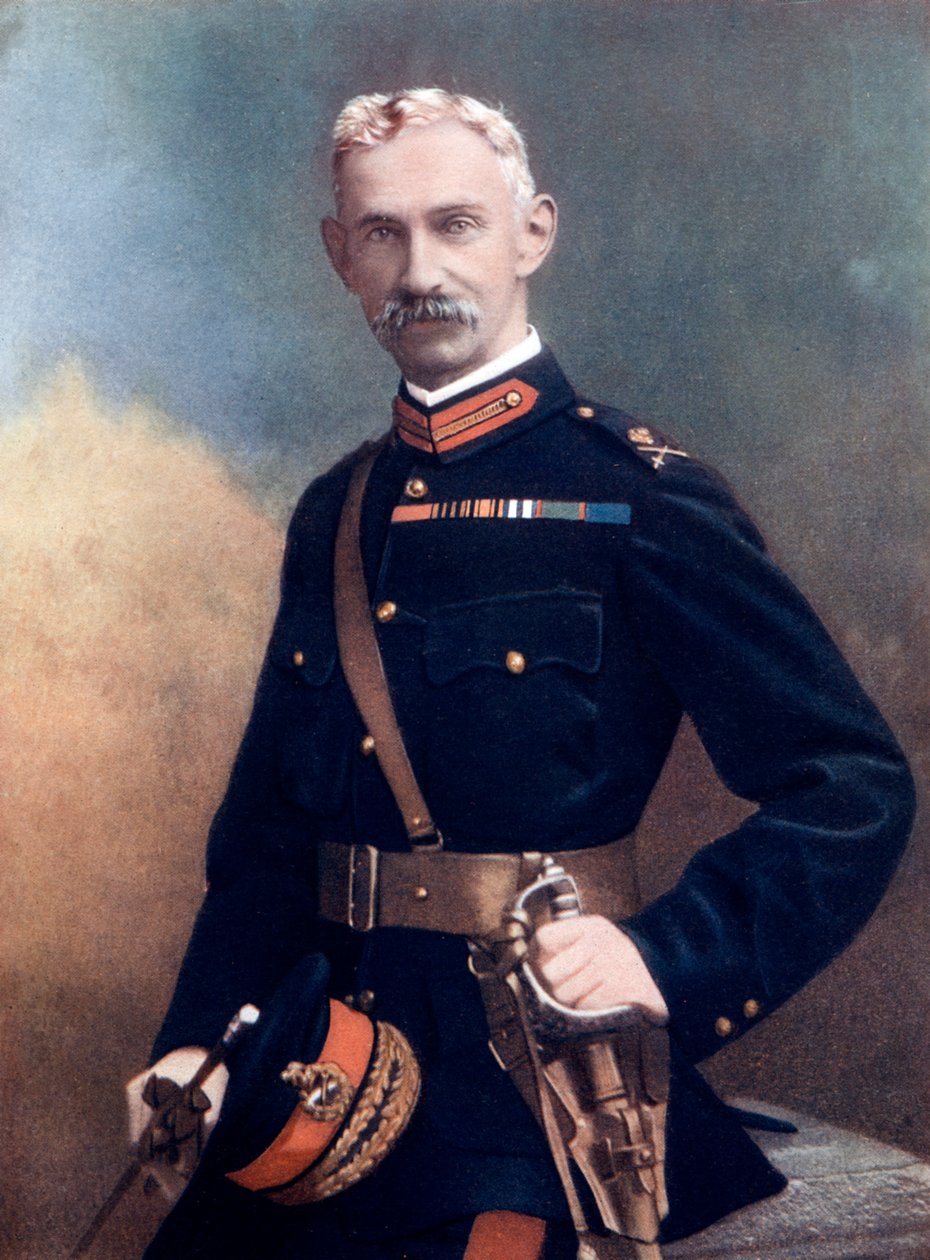 Mayor General G Barton, comandante de la 6ª Brigada de Infantería, 1902 de Debenham and Smith