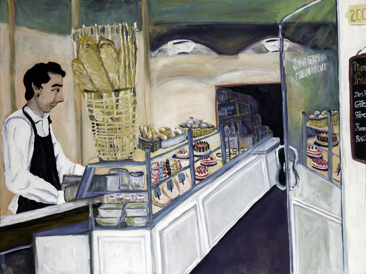 Bakery St. Germain, 2017 (acrílico sobre lienzo) de Deborah Eve Alastra