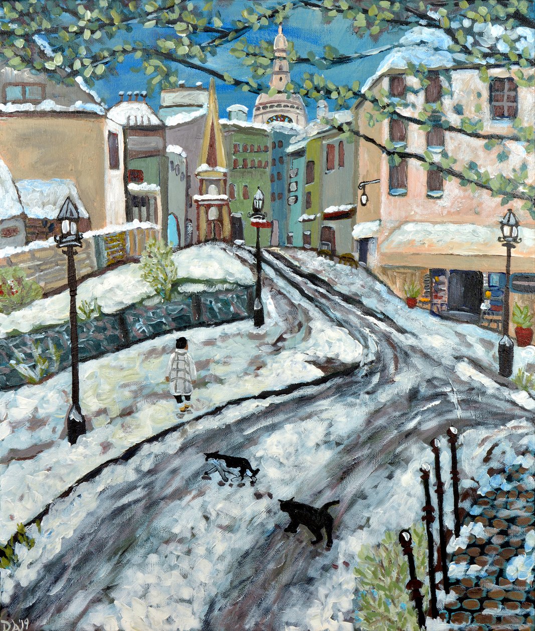 Nieve temprana, 2020 (acrílico sobre lienzo) de Deborah Eve Alastra