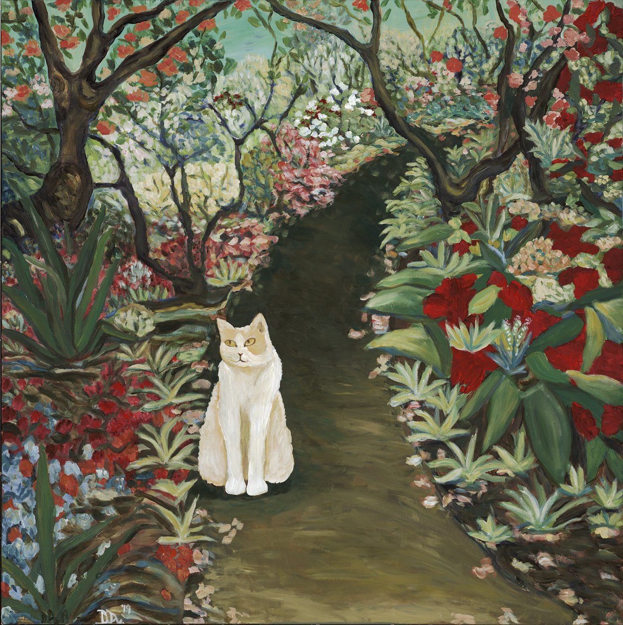 Sueño de jardín, 2019 (acrílico sobre lienzo) de Deborah Eve Alastra