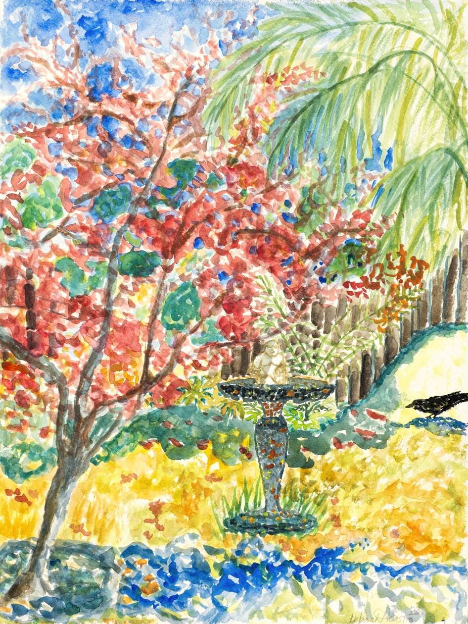 Vista del jardín, 2023 (acuarela) de Deborah Eve Alastra