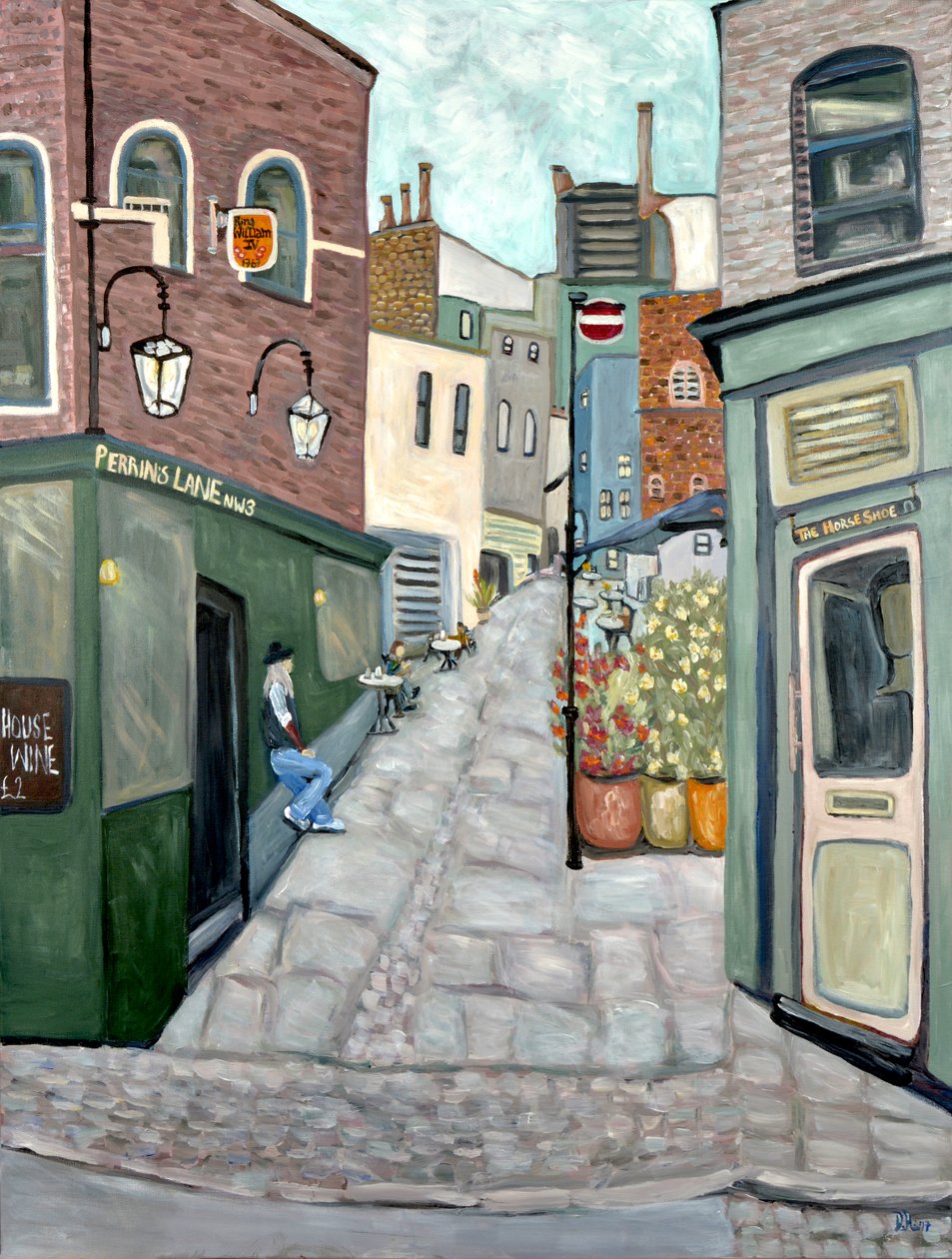 Haunted Pub Hampstead, 2018 (acrílico sobre lienzo) de Deborah Eve Alastra
