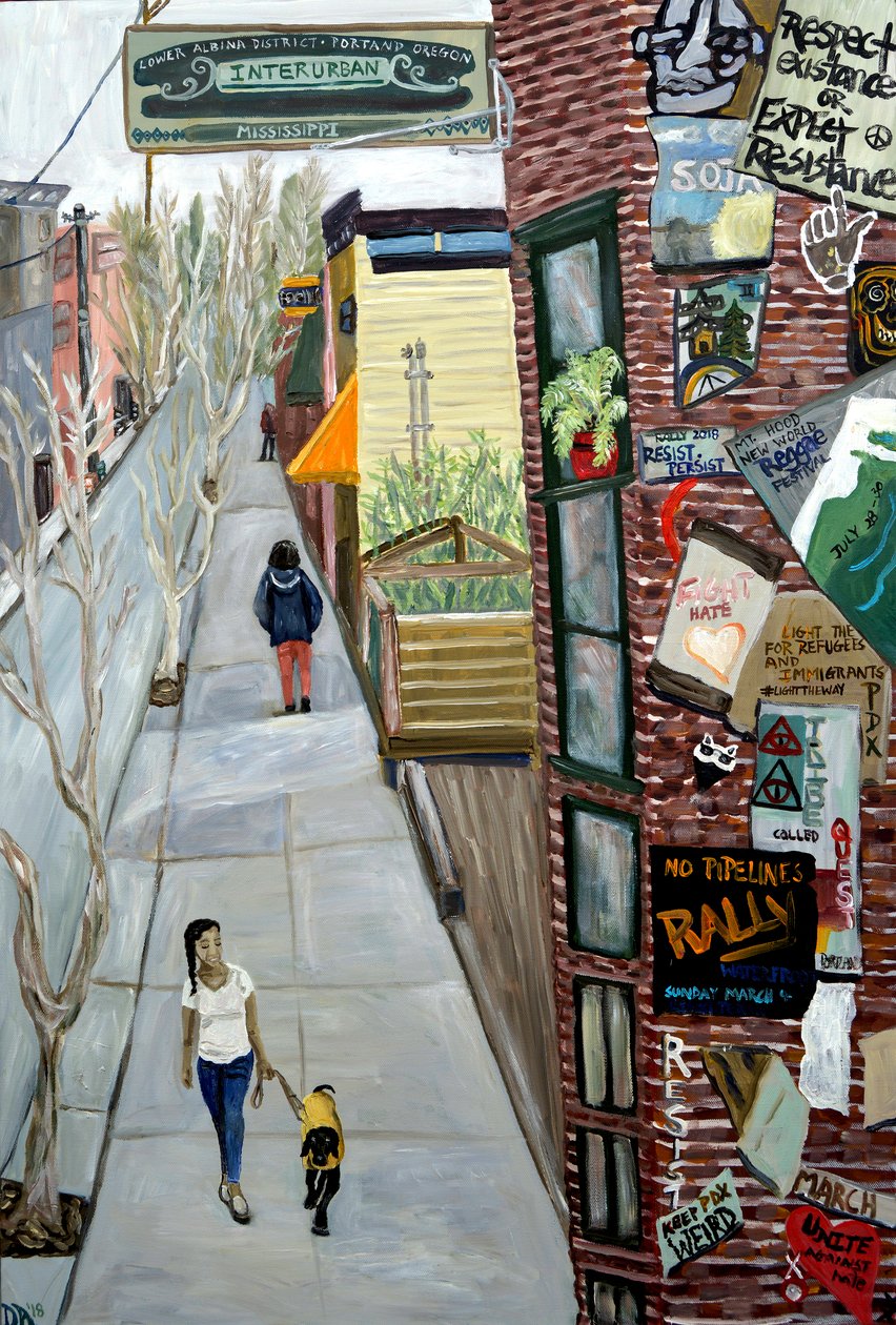 InterUrban, 2016 (acrílico sobre lienzo) de Deborah Eve Alastra