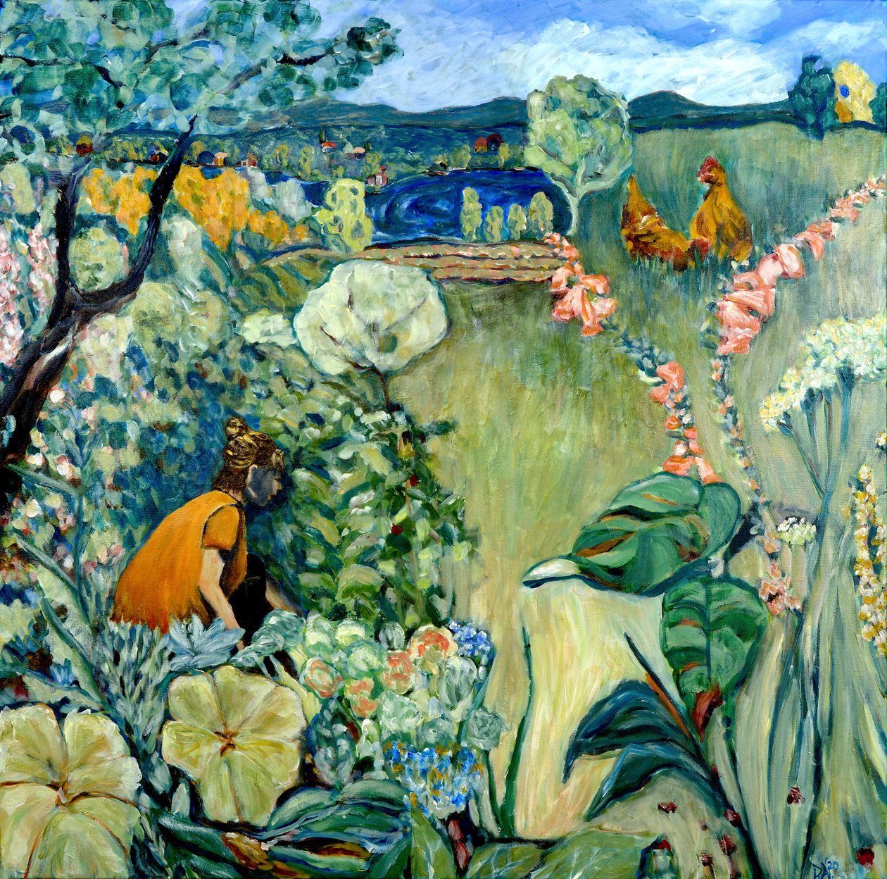El jardín de MaIsha, 2020 (acrílico sobre lienzo) de Deborah Eve Alastra