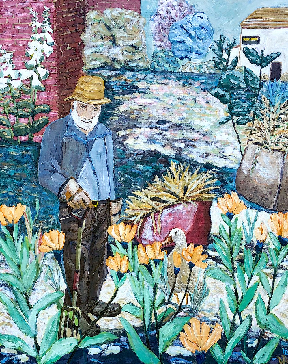 El pato del vecino, 2018, acrílico sobre lienzo de Deborah Eve Alastra