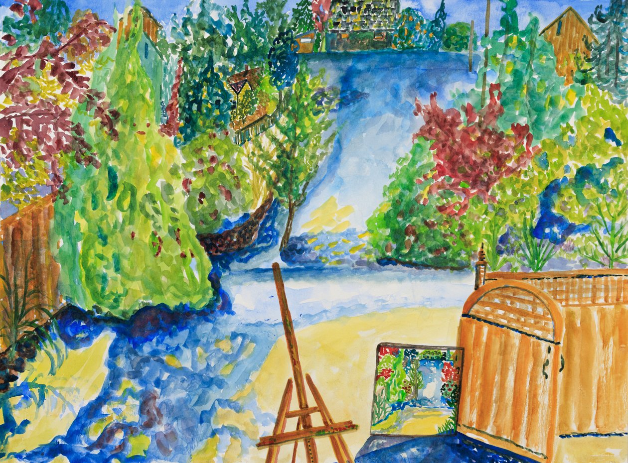 Vista del nuevo estudio, 2023 (acuarela sobre papel) de Deborah Eve Alastra