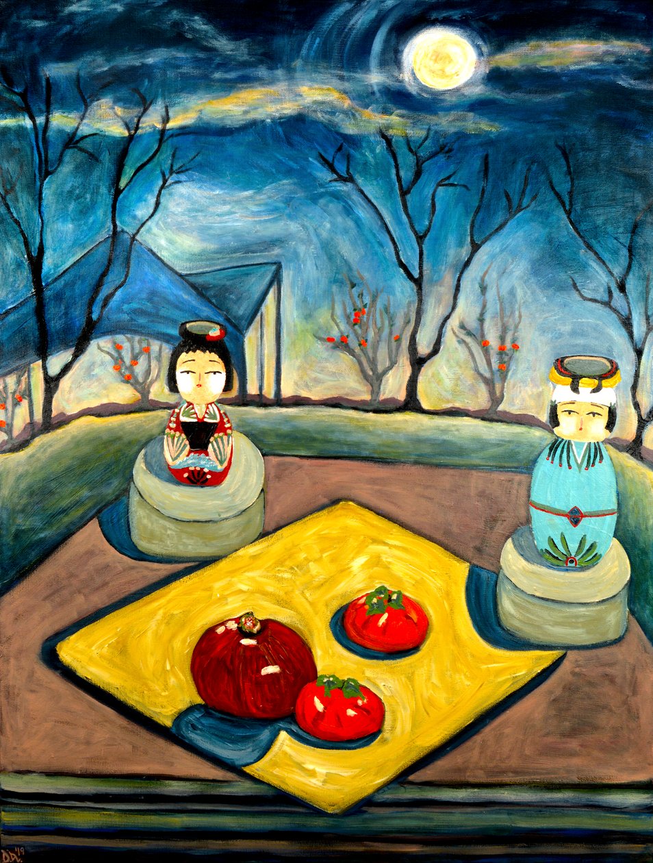 Night Still, 2020, acrílico sobre lienzo de Deborah Eve Alastra