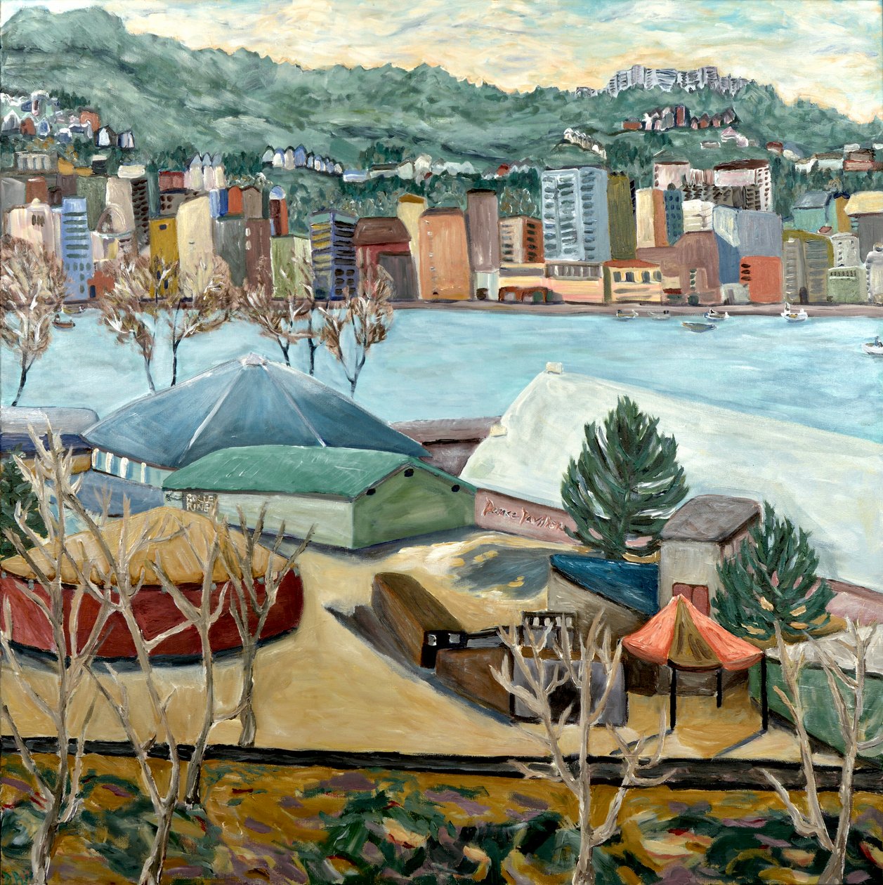 Vista invernal de los robles, 2019 (acrílico sobre lienzo) de Deborah Eve Alastra