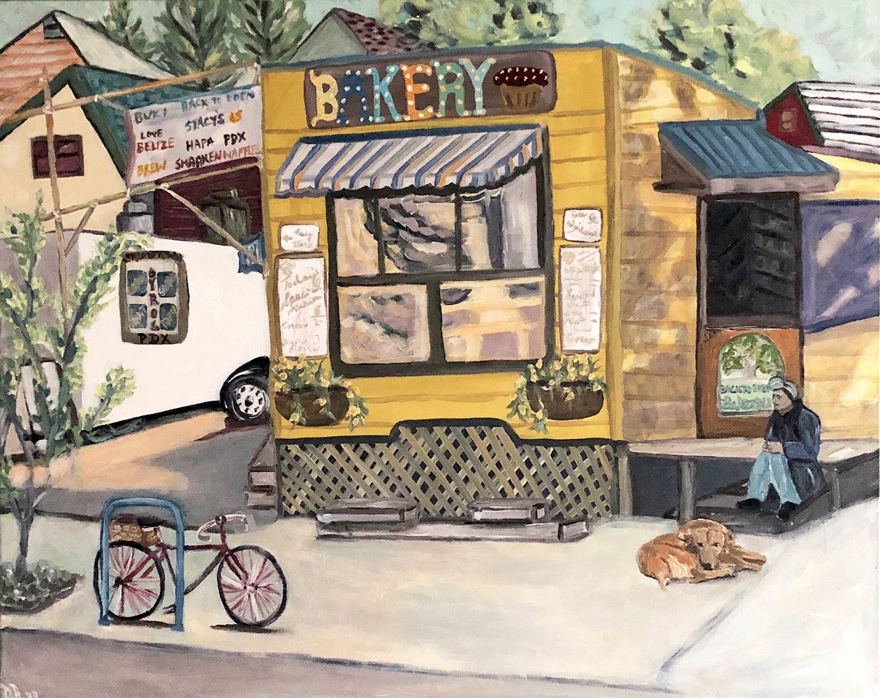 Portlandia, 2018 (acrílico sobre lienzo) de Deborah Eve Alastra