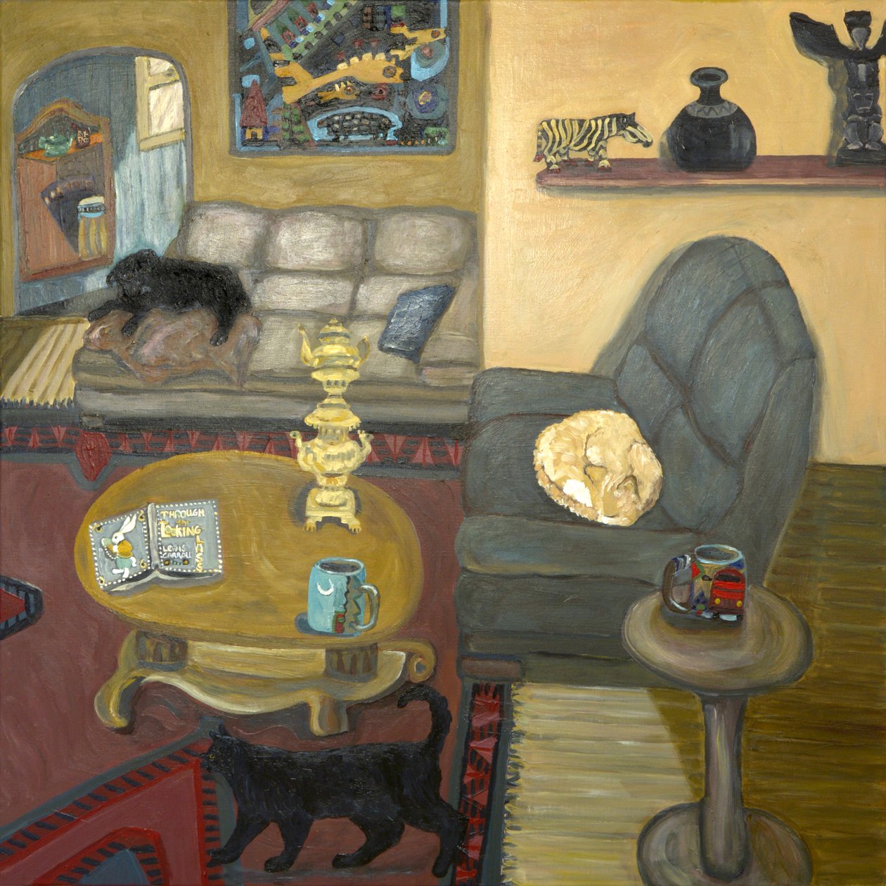 Casa primitiva, 2019 (acrílico sobre lienzo) de Deborah Eve Alastra