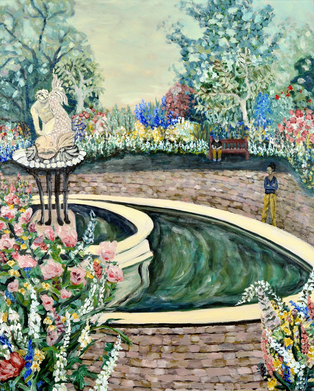 Jardín de la Reina, 2020 (acrílico sobre lienzo) de Deborah Eve Alastra
