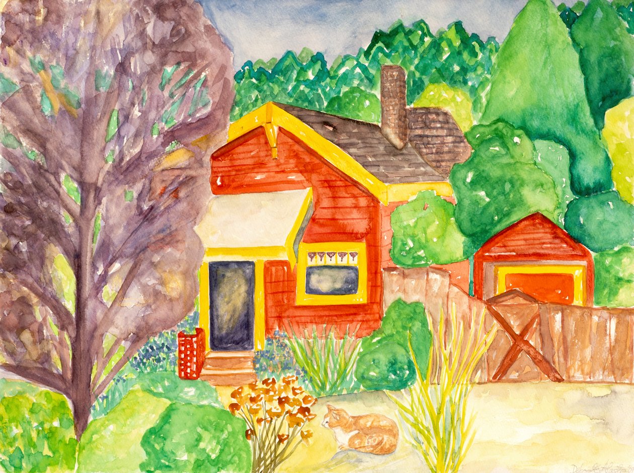 Casa roja, 2016 (acuarela) de Deborah Eve Alastra