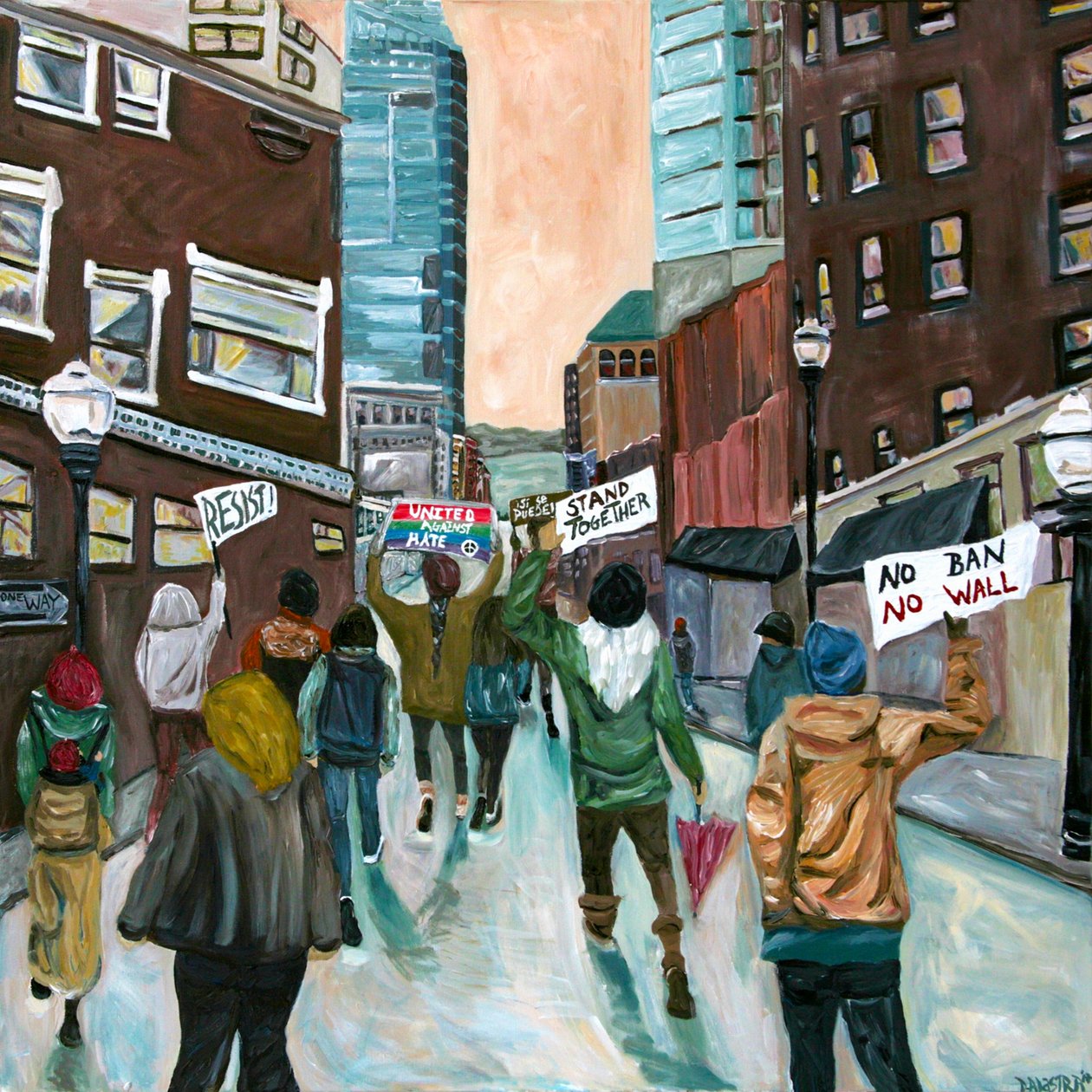 Resistir, 2016 (acrílico sobre lienzo) de Deborah Eve Alastra