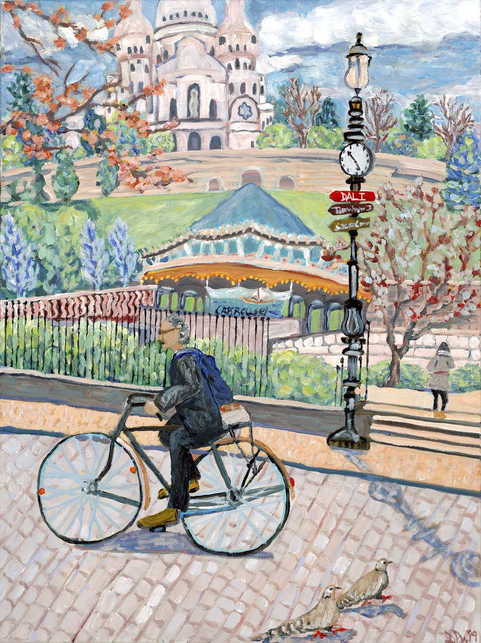 Vista del Sacre Coeur, 2019 (acrílico sobre lienzo) de Deborah Eve Alastra