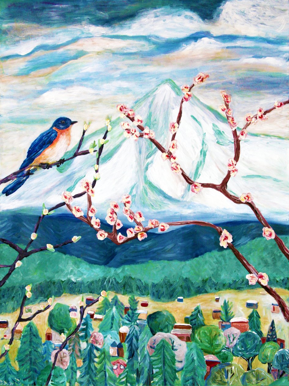 Signos de primavera, 2016 (acrílico sobre lienzo) de Deborah Eve Alastra