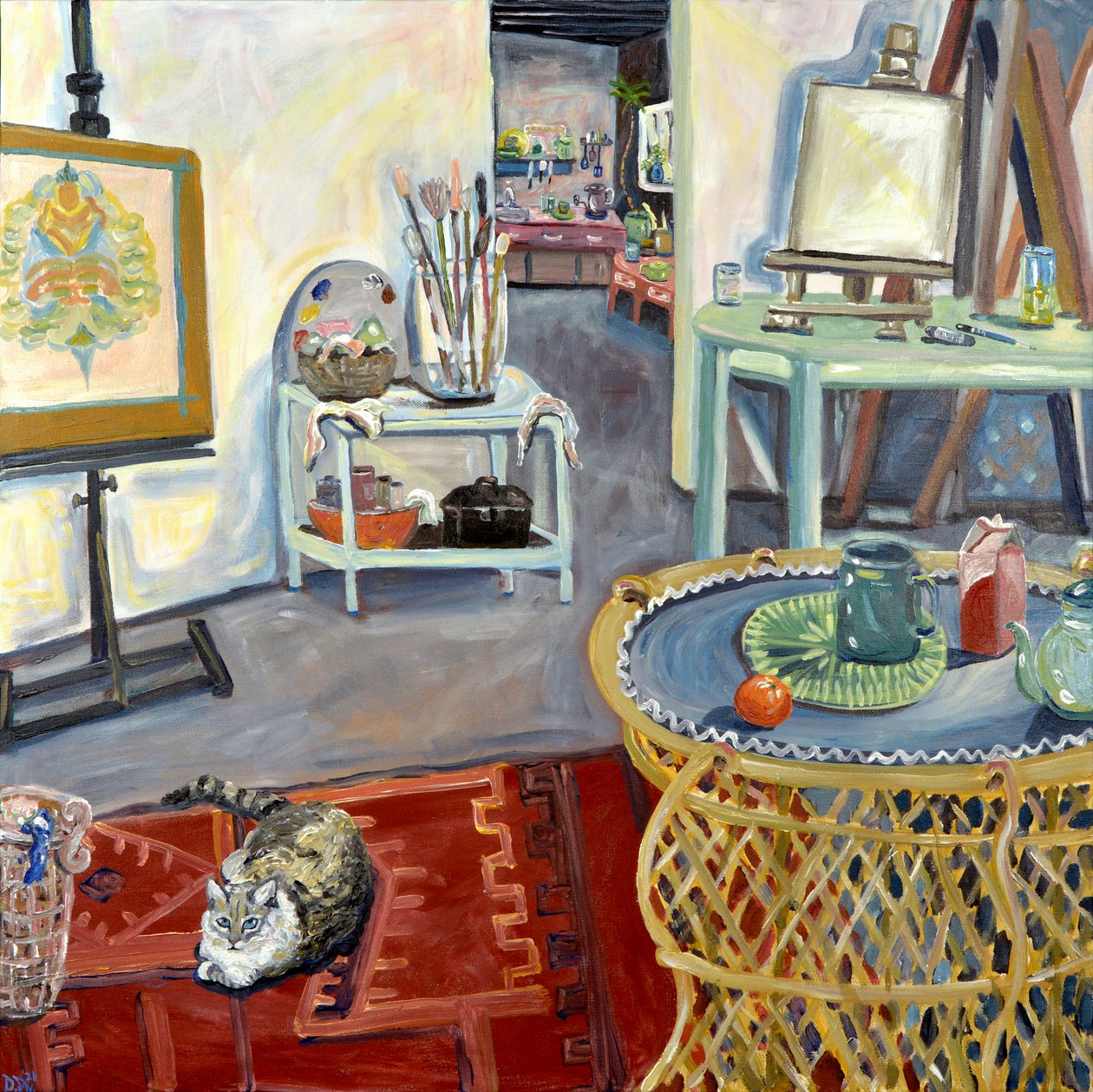 Studio de Sabou, 2023 (acrílico sobre lienzo) de Deborah Eve Alastra