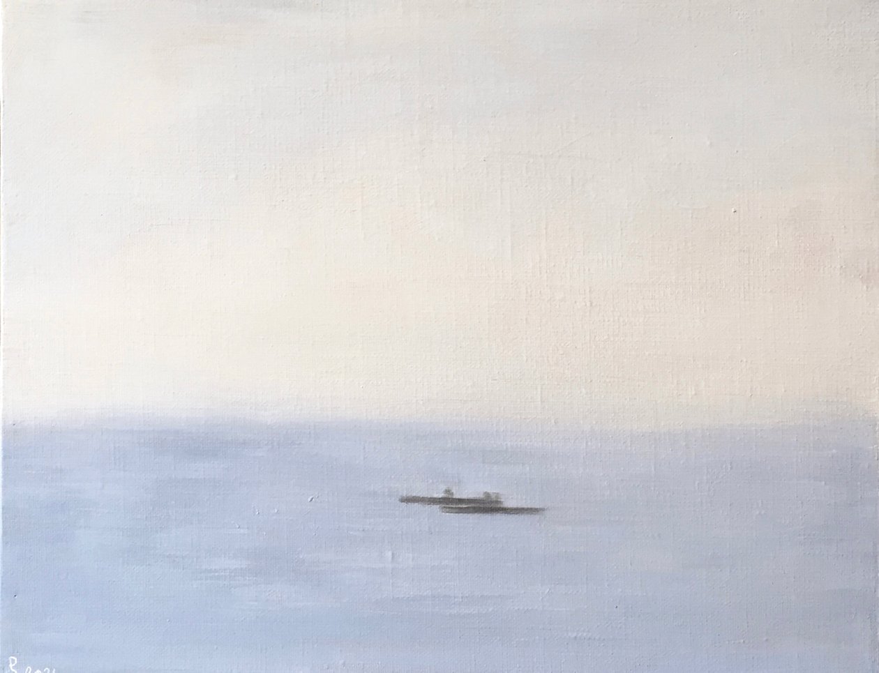Kayakers, 2021 (óleo sobre lienzo) de Deborah Stevenson