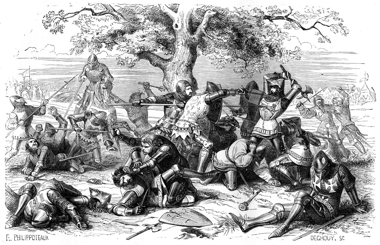 Treinta caballeros franceses luchan contra los ingleses, Bretaña, Francia, 1351 1882-1884 de Deghouy