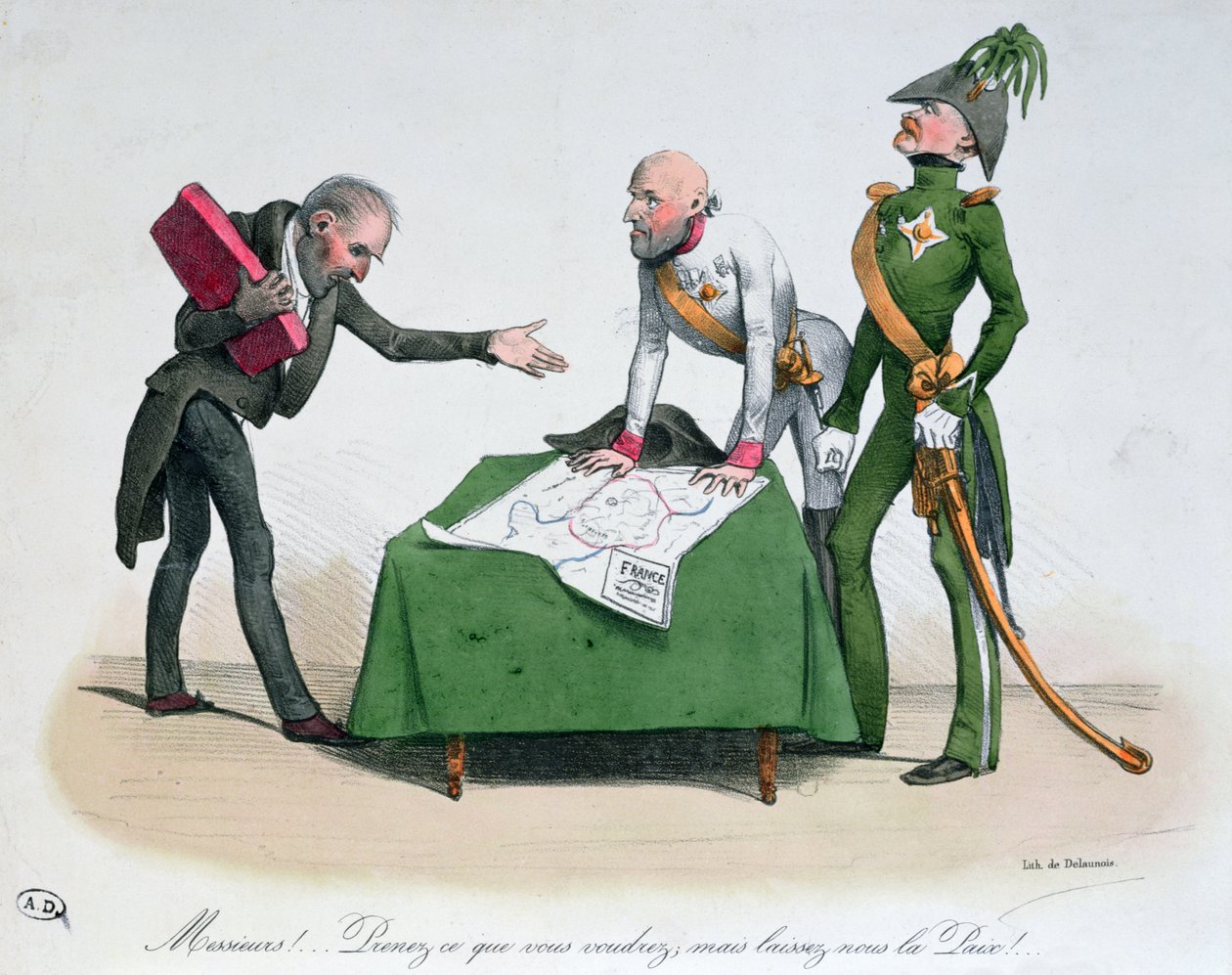 Caricatura del Congreso de Viena 1814-15 de Delaunois