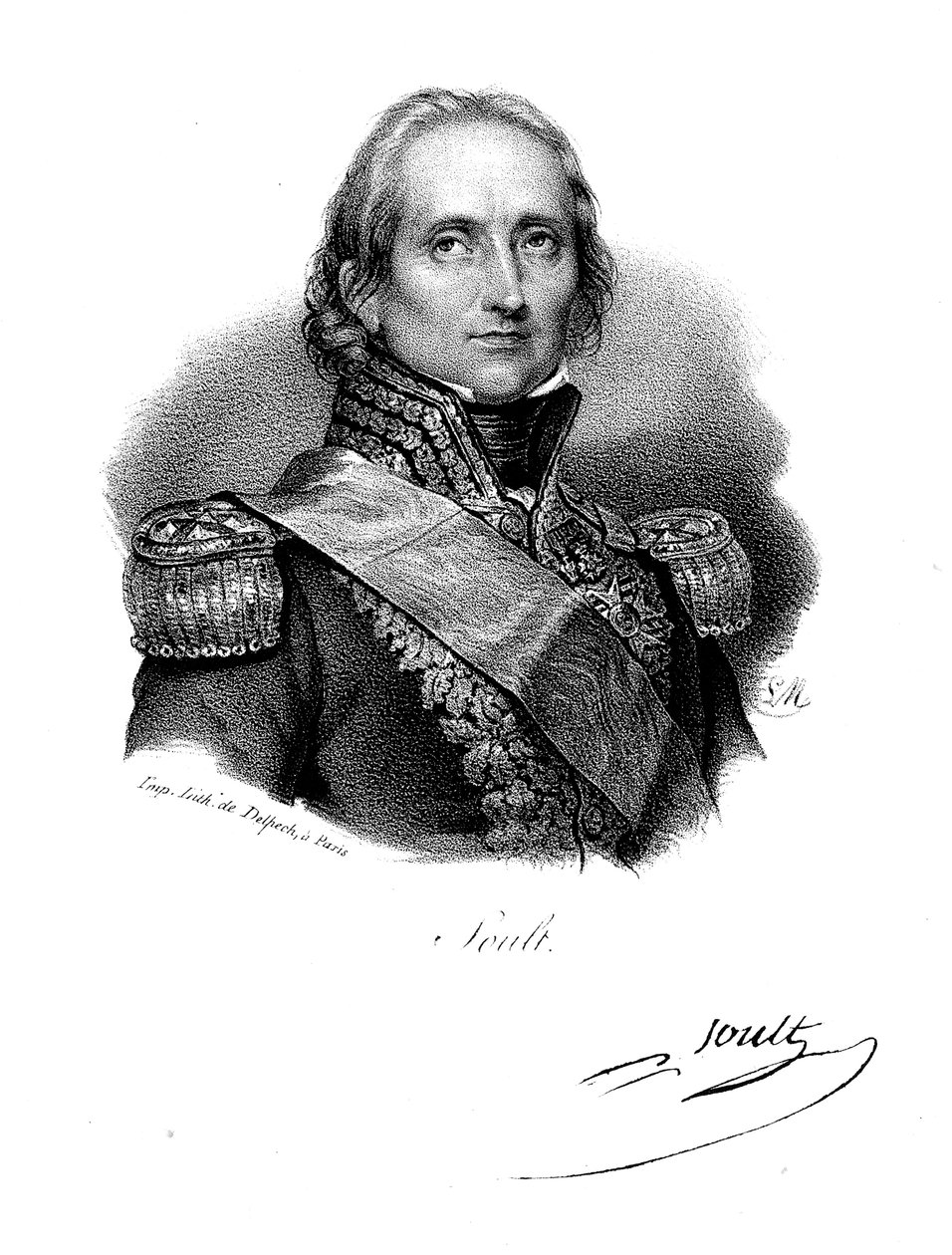 Nicolas Jean de Dieu Soult, soldado y estadista francés, c1830 de Delpech