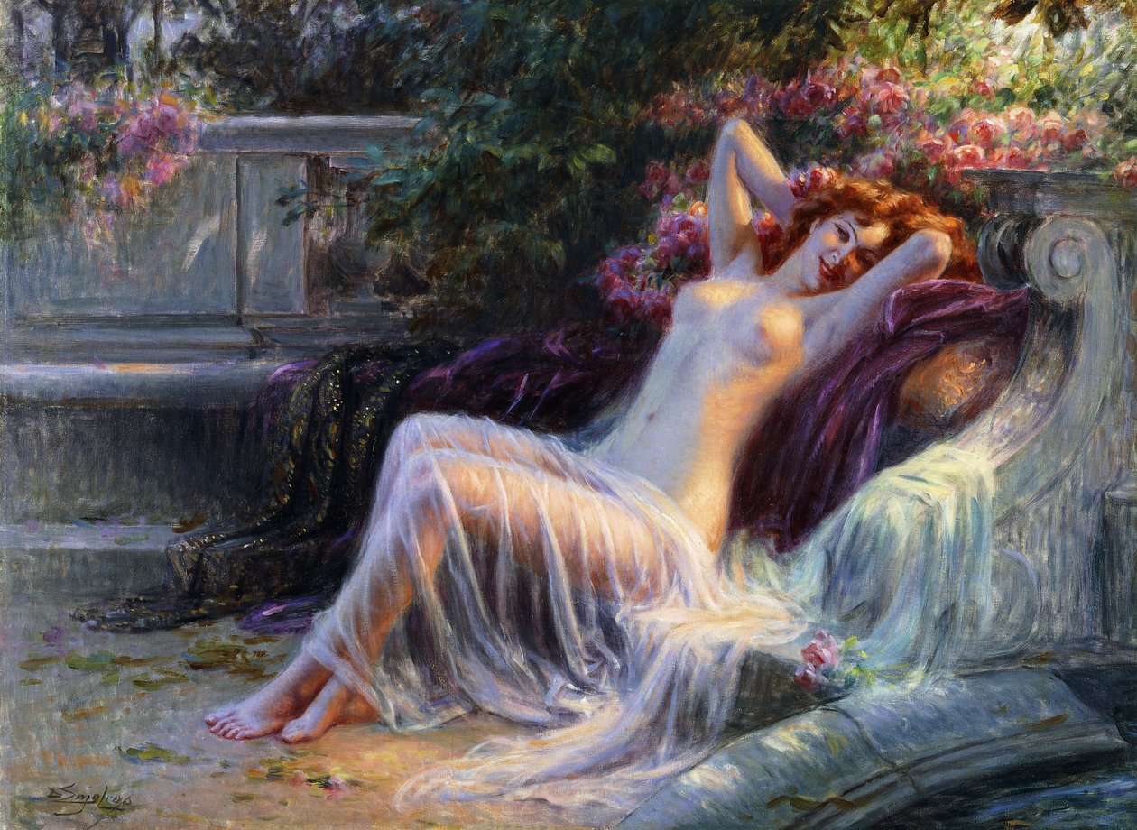 Desnudo con rosas de Delphin Enjolras