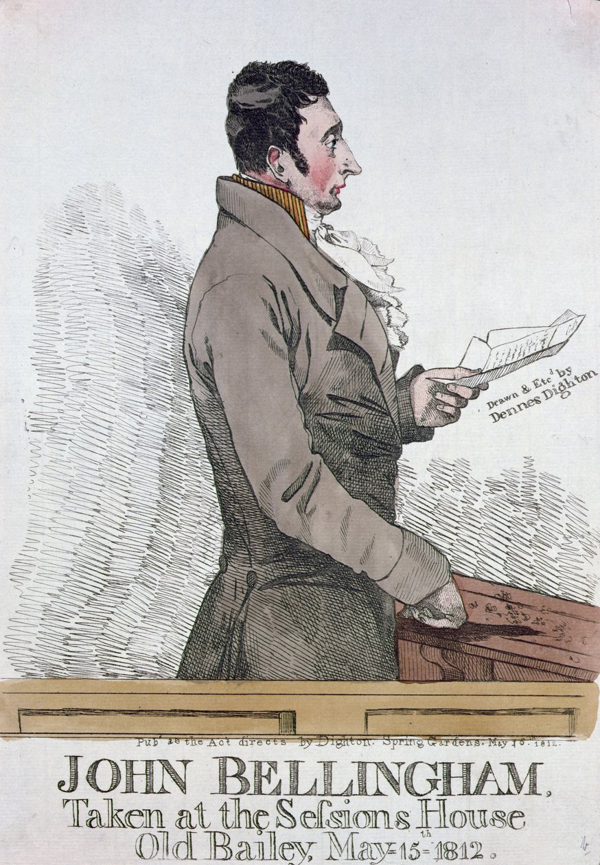 Retrato de John Bellingham (1770-1812) 1812 de Denis Dighton