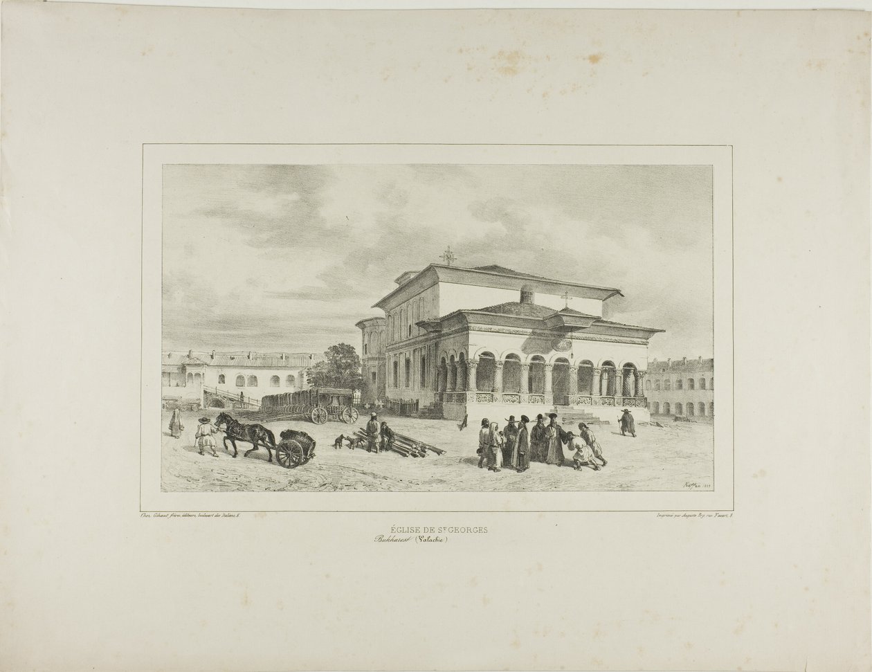 Iglesia de San Jorge, Bucarest, Valaquia, 13 de julio de 1837 de Denis Auguste Marie Raffet