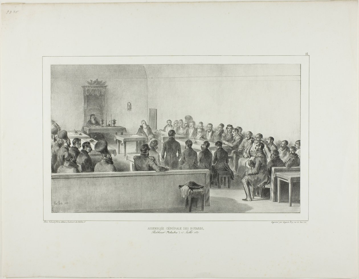 Asamblea General de los Boyardos, Bucarest, Valaquia, 15 de julio de 1837 de Denis Auguste Marie Raffet