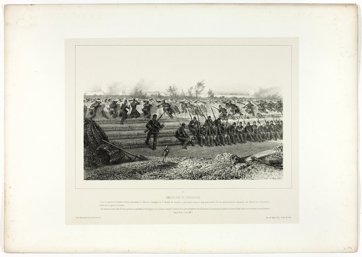 Emboscada de infantería ligera, de Souvenirs d’Italie: Expédition de Rome de Denis Auguste Marie Raffet