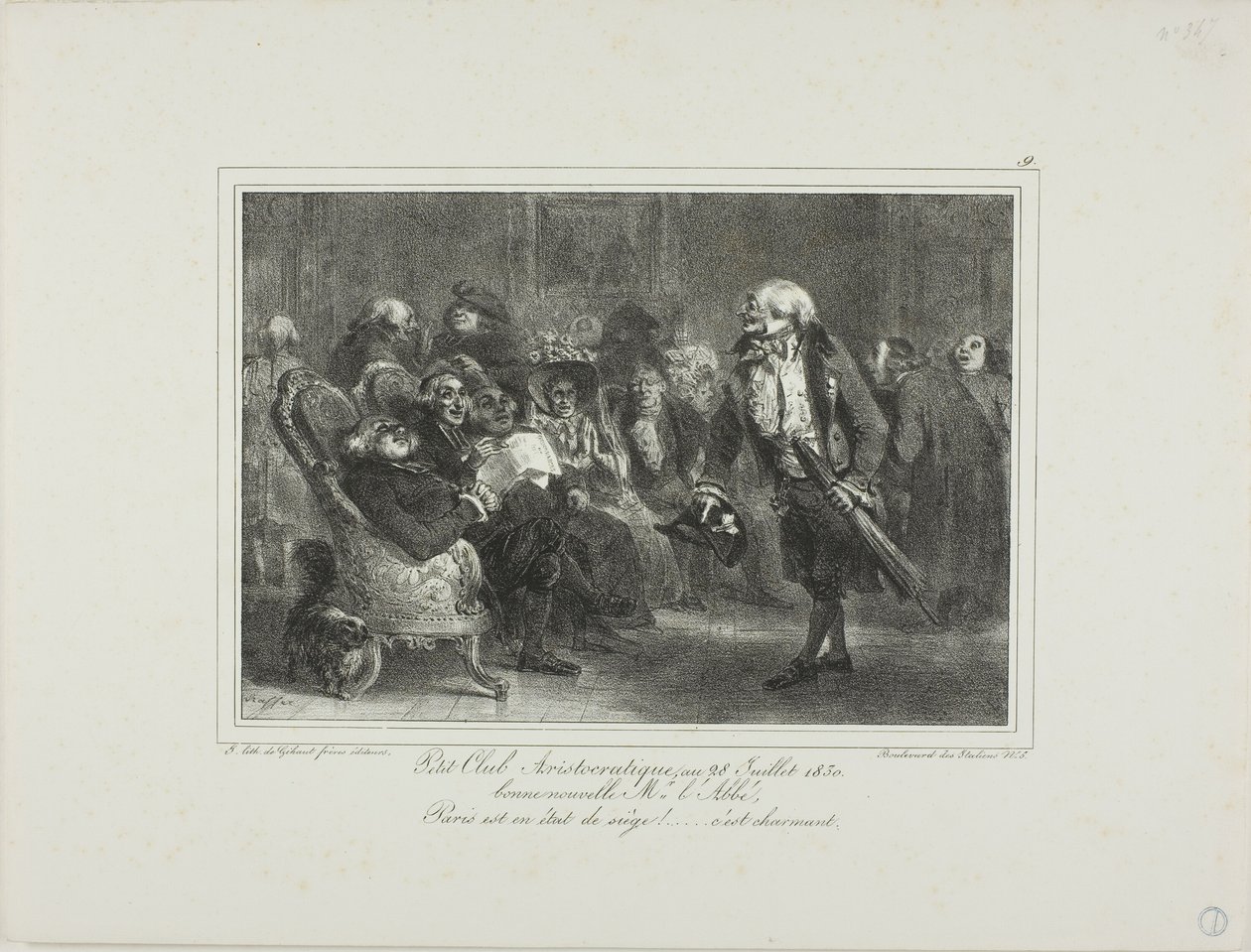 Pequeño Club Aristocrático, 28 de julio de 1830 de Denis Auguste Marie Raffet