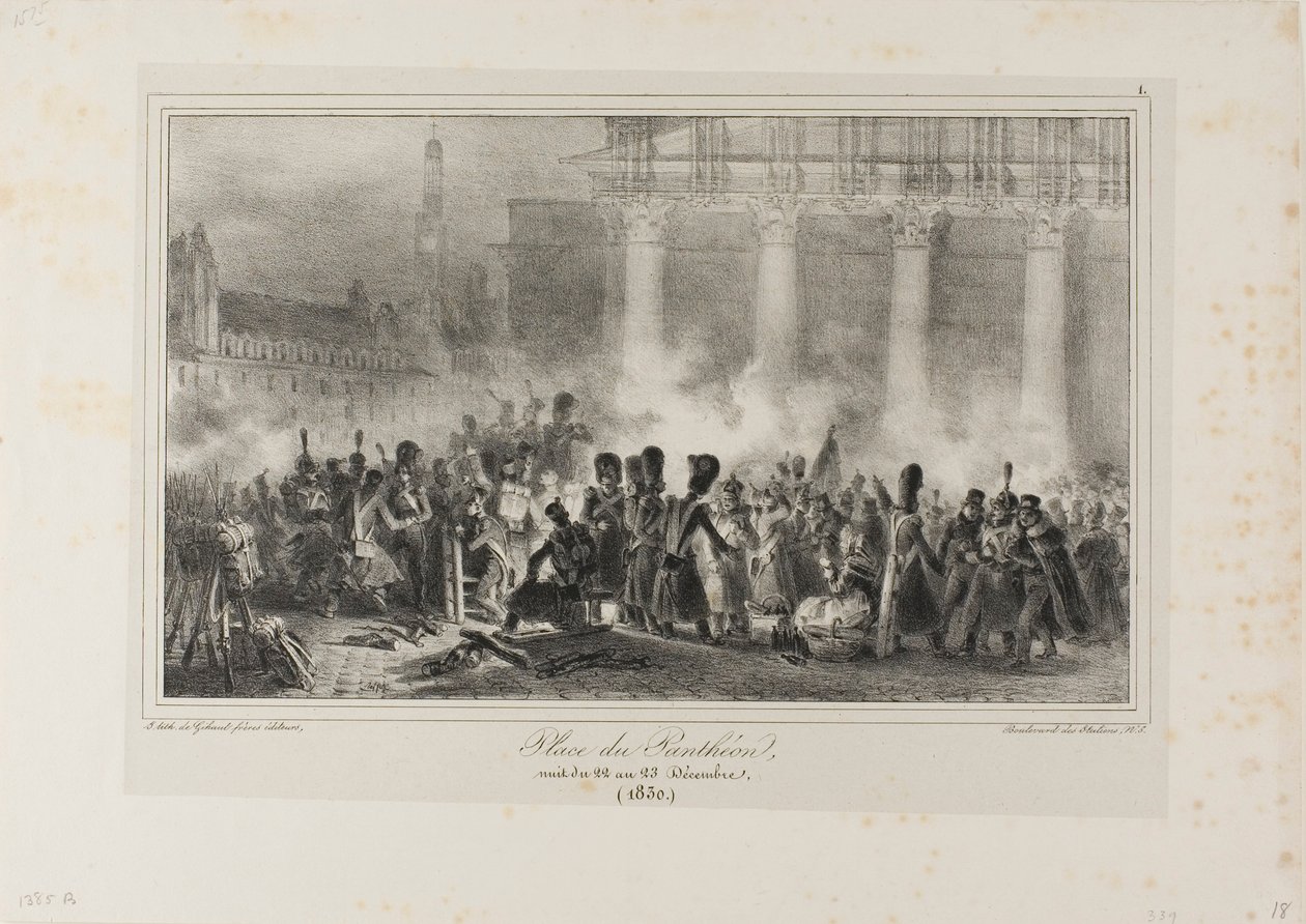 Place du Panthéon, noche del 22 al 23 de diciembre de 1830 de Denis Auguste Marie Raffet