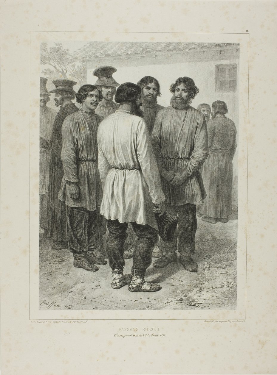 Campesinos rusos de Denis Auguste Marie Raffet