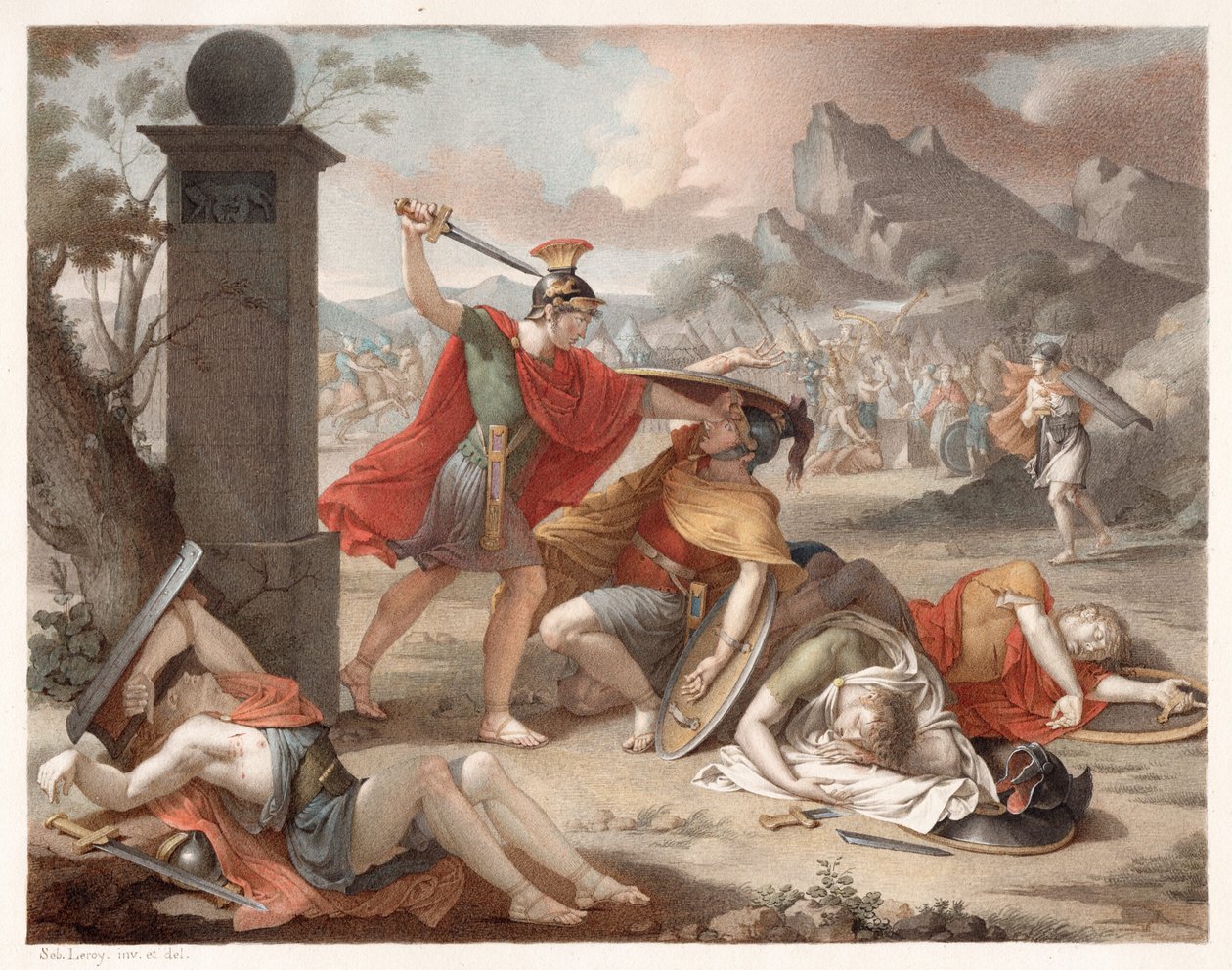 Denis-Sébastien Leroy - La batalla de los Horacios y los Curacios - 1798 de Denis Sebastien Leroy