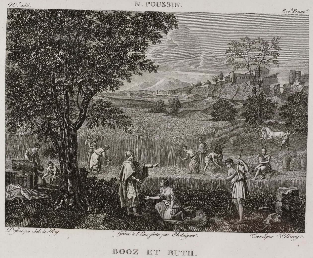 Denis-Sébastien Leroy, Antoine-Claude-François Villerey y Chataigner - Booz y Ruth, según Nicolas Poussin - 1802-1815 de Denis Sebastien Leroy