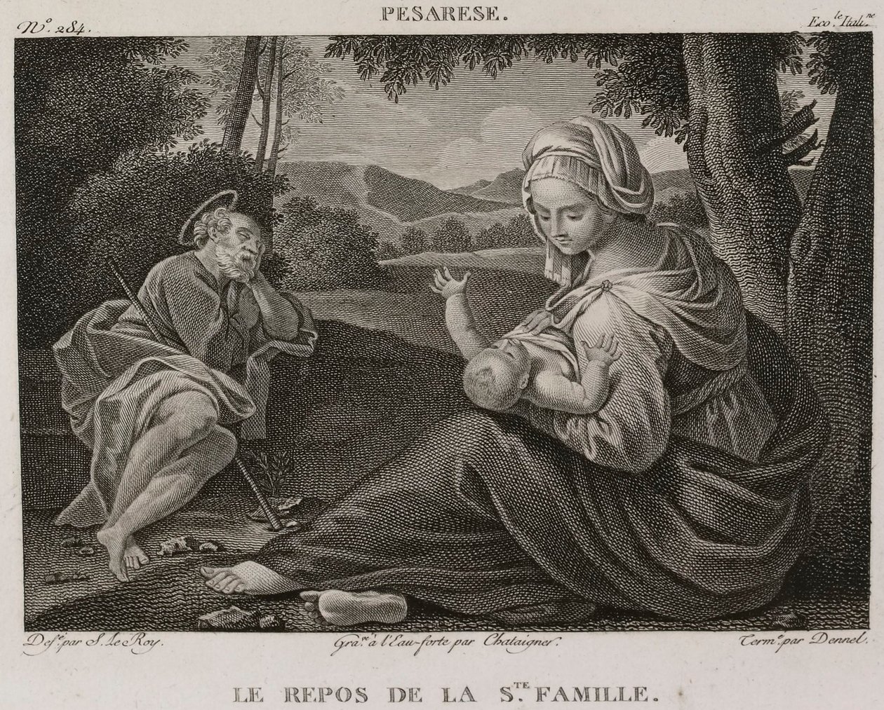 Denis-Sébastien Leroy, Chataigner y Dennel - El descanso de la Sagrada Familia, según Il Pesarese - 1802-1815 de Denis Sebastien Leroy