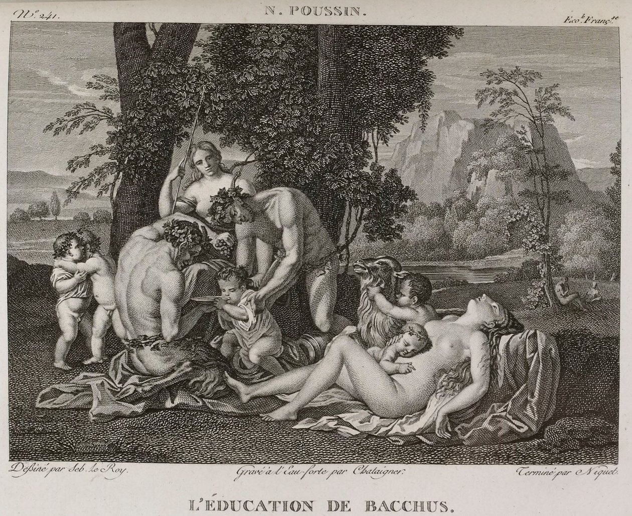 Denis-Sébastien Leroy, Chataigner y Niquet - La educación de Baco, según Nicolas Poussin - 1802-1815 de Denis Sebastien Leroy
