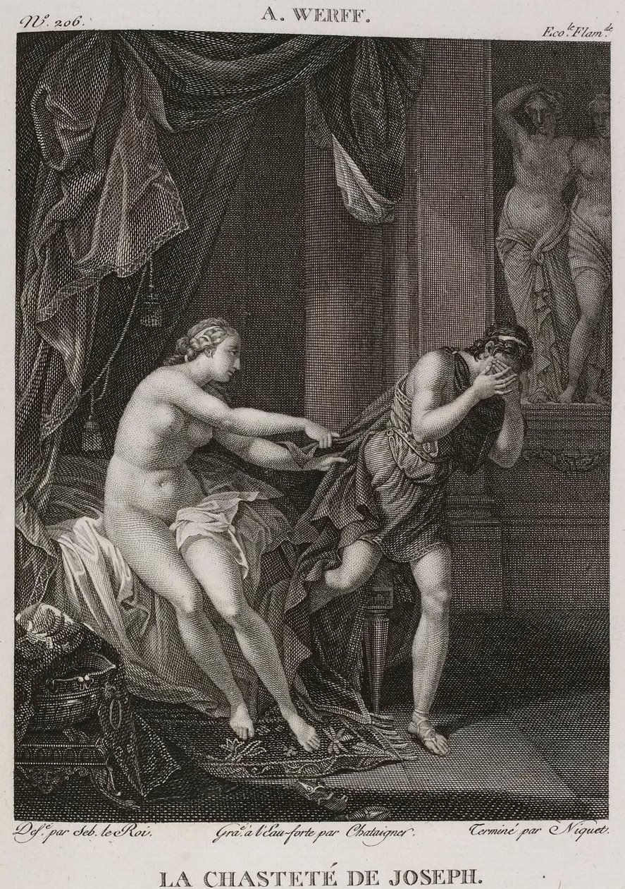 Denis-Sébastien Leroy, Chataigner y Niquet - La castidad de José, según Adriaen van der Werff - 1802-1815 de Denis Sebastien Leroy