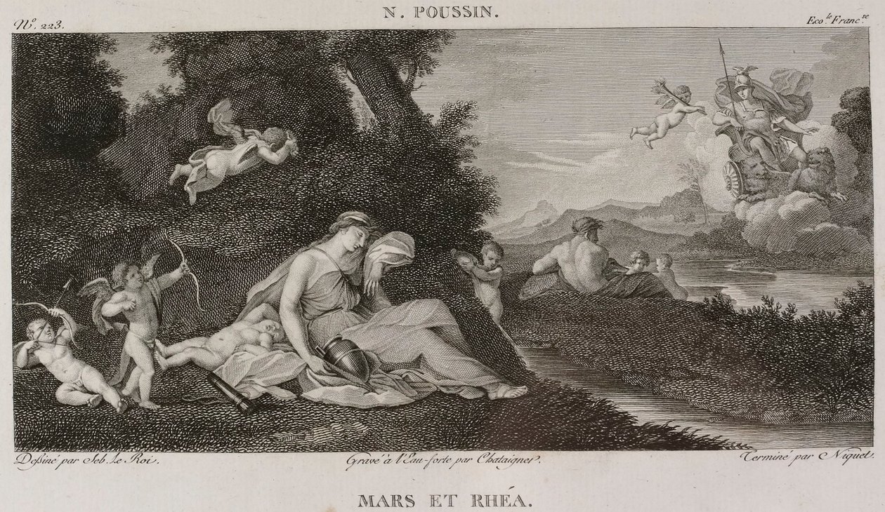 Denis-Sébastien Leroy, Chataigner y Niquet - Marte y Rea, según Nicolas Poussin - 1802-1815 de Denis Sebastien Leroy