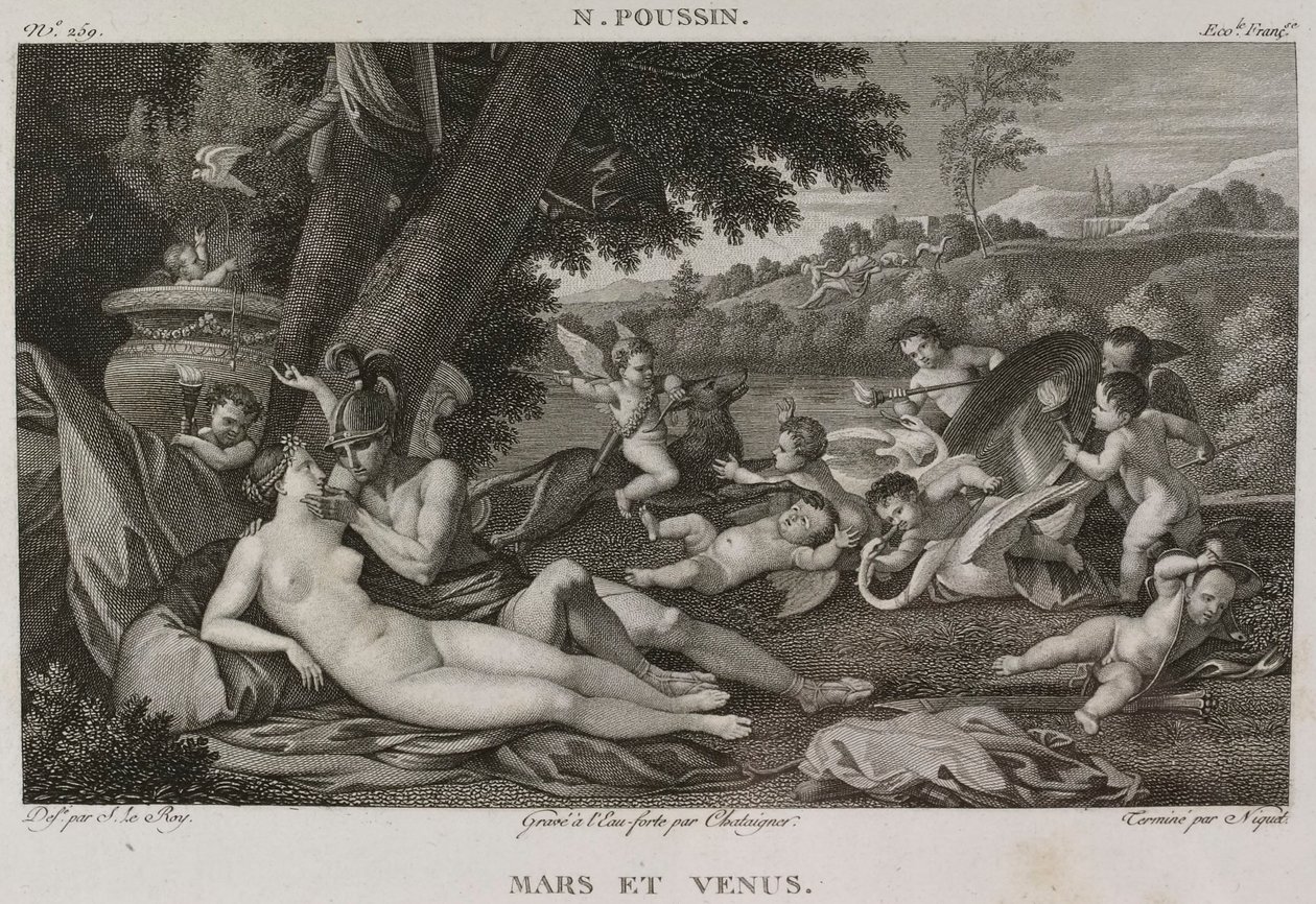 Denis-Sébastien Leroy, Chataigner y Niquet - Marte y Venus, según Nicolas Poussin - 1802-1815 de Denis Sebastien Leroy