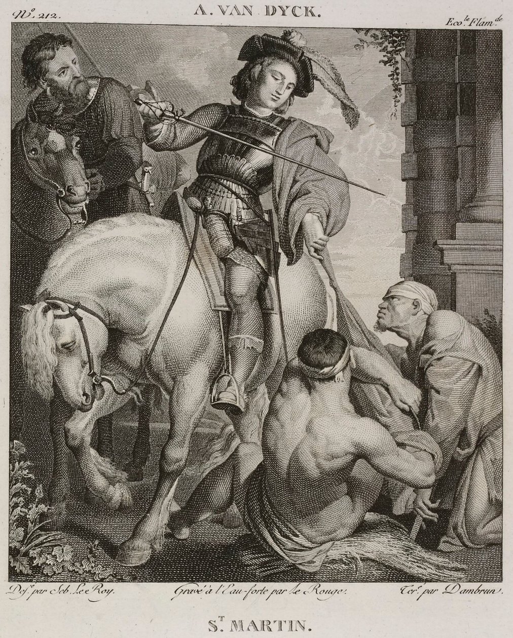 Denis-Sébastien Leroy, El Rojo y Dambrun - San Martín, según Antoine van Dyck - 1802-1815 de Denis Sebastien Leroy