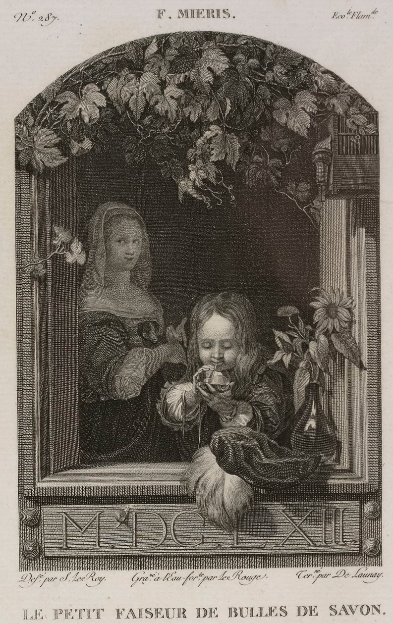 Denis-Sébastien Leroy, Lerouge y De Launay - La pequeña jabonera, según Frans van Mieris el Viejo - 1802-1815 de Denis Sebastien Leroy