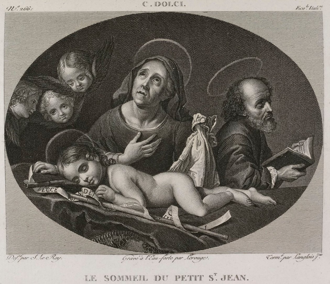 Denis-Sébastien Leroy, Lerouge et Langlois jeune - El sueño del pequeño San Juan, según Carlo Dolci - 1802-1815 de Denis Sebastien Leroy