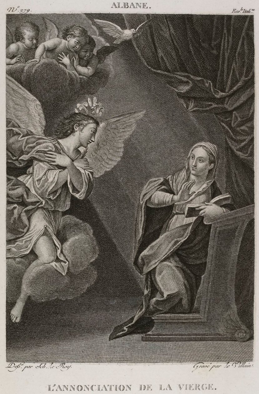 Denis-Sébastien Leroy et Le Villain - La Anunciación de la Virgen, según Francesco Albani - 1802-1815 de Denis Sebastien Leroy