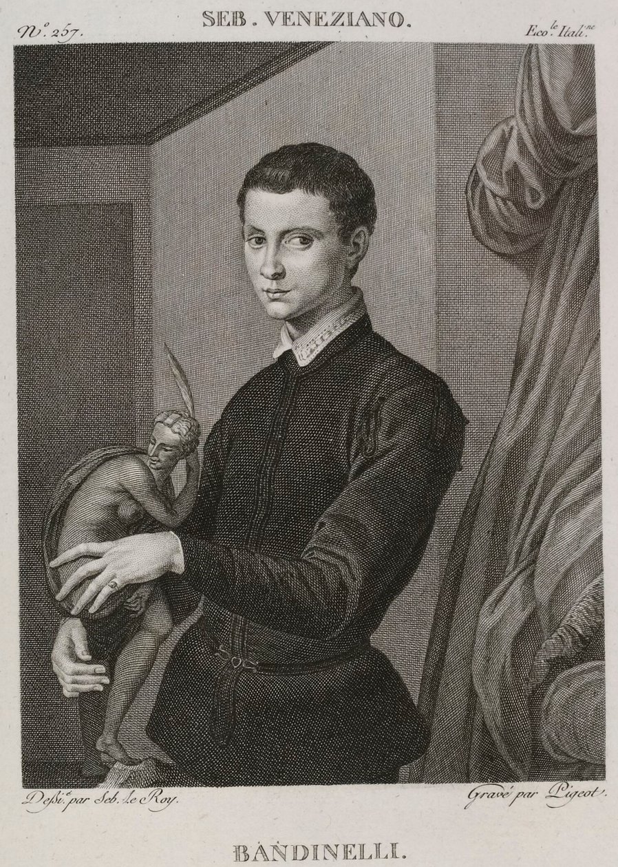 Denis-Sébastien Leroy et Pigeot - Bandinelli, antes atribuido a Sebastiano del Piombo, ahora atribuido a Bronzino - 1802-1815 de Denis Sebastien Leroy