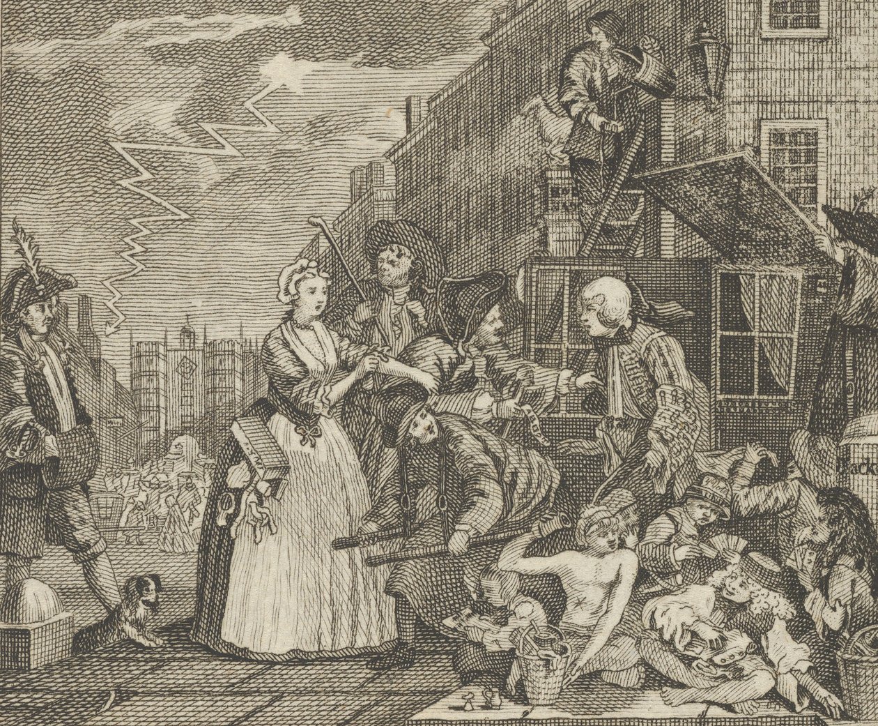 El progreso de un libertino, Placa 4, ca. 1800 de Dent