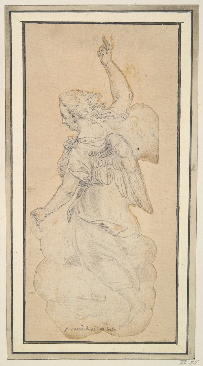 estudio de un ángel de Denys Calvaert