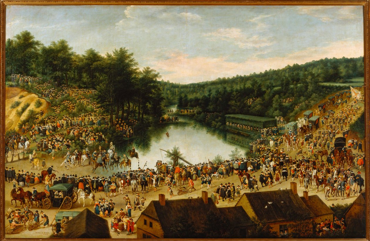 Festividad de Nuestra Señora de los Bosques ... (óleo sobre lienzo) de Denys van Alsloot