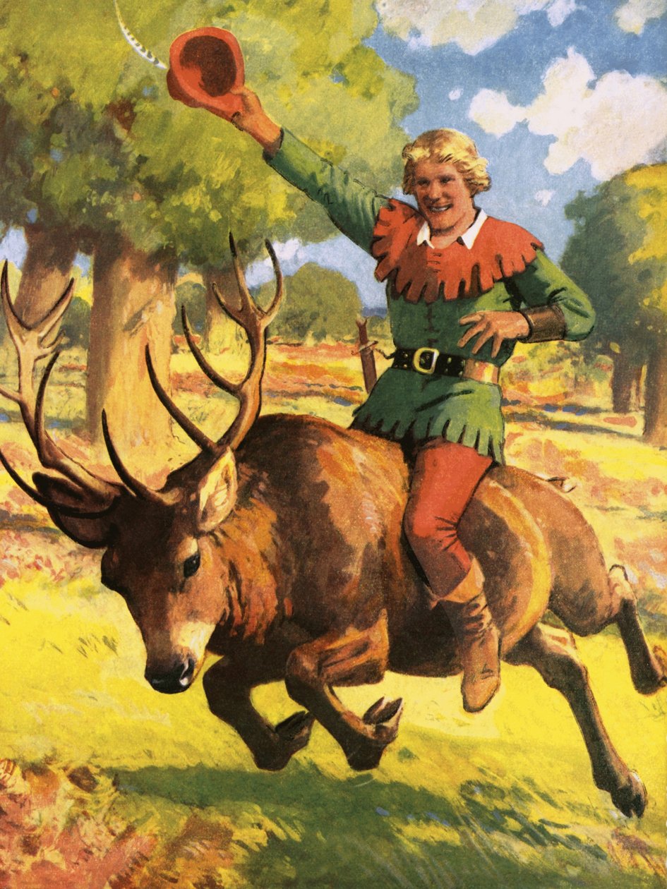 Robin Hood a lomos de un ciervo de Derek Charles Eyles