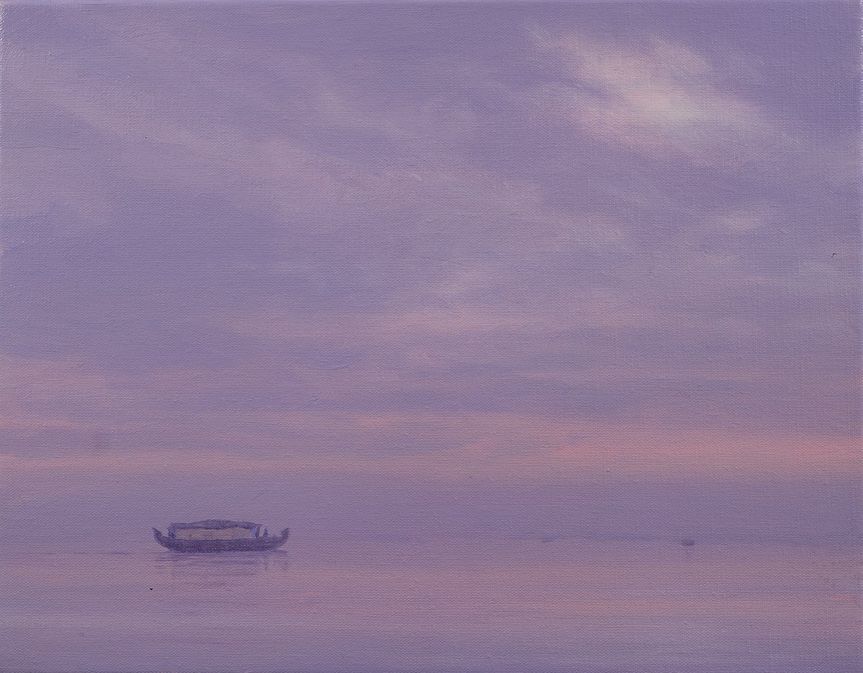 Barco de pesca en el lago Vembanad, Kerala de Derek Hare